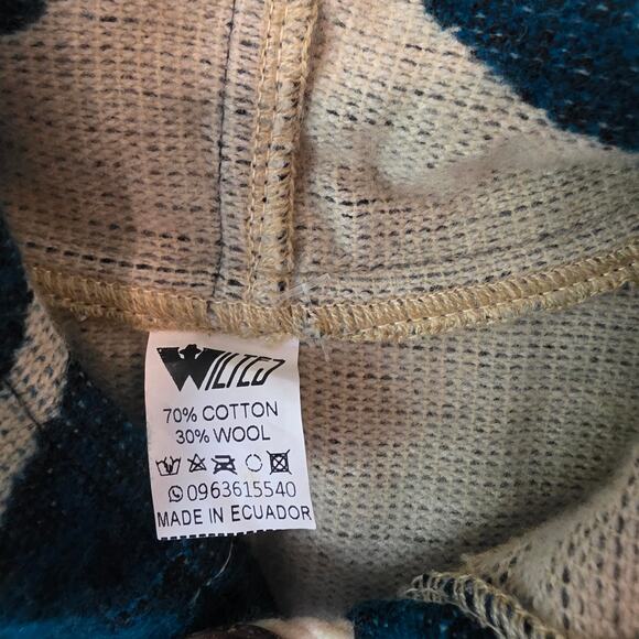 Nightmare Before Christmas Jack Skellington Hooded Wool Blend Poncho Green - Picture 3 of 3